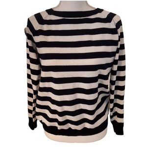 black & white striped sweater